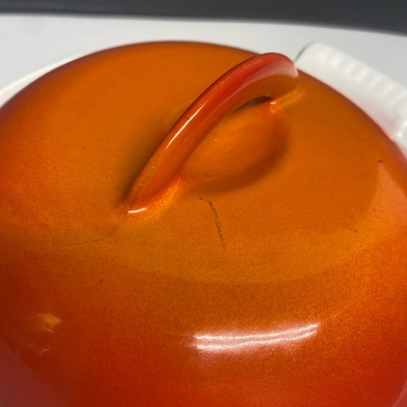 Descoware 17-A 16 FE Flame Orange Covered Casserole Pan Made inBelgium - Picture 4 of 16